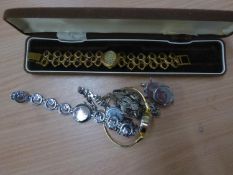 LADY'S AVIA BRACELET WATCH, WITH INCABLOC MOVEMENT IN CASE, THREE LADY'S QUARTZ BRACELET WATCHES AND