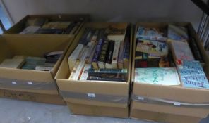 A LARGE QUANTITY OF HARDBACK AND PAPERBACK BOOKS, MAINLY CATHERINE COOKSON NOVELS (4 BOXES)