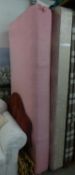 SEALY ?POSTUREPEDIC? 3? DIVAN BED WITH PINK VELVET BUTTONED HEADBOARD