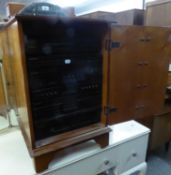 PIONEER STACKING STEREO SYSTEM CONTAINED IN A MAHOGANY STEREO CABINET