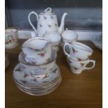 FIFTEEN PIECE ISLINGTON CHINA COFFEE SET FOR SIX PERSONS, including COFFEE POT, floral printed (15)