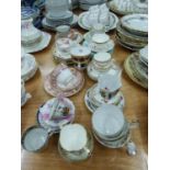 COLLECTION OF NINETEENTH CENTURY AND LATER CHINA TEA CUPS AND SAUCERS, including examples by ROYAL