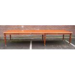CHARLES BARR, EARLY VICTORIAN STYLE CHERRY WOOD AND FLAME CUT MAHOGANY CROSSBANDED LARGE EXTENDING