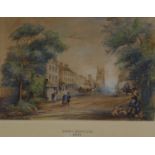 MONOGRAMMED AB (NINETEENTH CENTURY) WATERCOLOUR DRAWING ?Dorchester 1833? Monogrammed 10? x 15? (