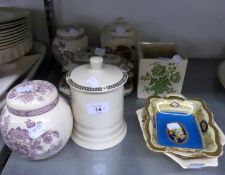 ROYAL WORCESTER TUREEN AND COVER, 7 OTHER ROYAL WORCESTER ITEMS, COPELAND SAUCE BOAT, LADLE ON