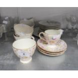 ROYAL DOULTON CHINA ?PILLAR ROSE? PATTERN TEA SERVICE FOR SIX PERSONS, APPROXIMATELY 19 PIECES;