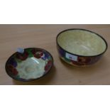 TWO 1930's R.P. Co, (REGAL WARE) POTTERY 'POPPY' PATTERN BOWLS (2)