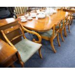 A BEVAN FUNNELL LTD. 'REPRODUXE' REGENCY STYLE DINING ROOM SUITE OF 10 PIECES, comprising EIGHT