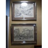 R.G HASSELL PAIR OF ARTIST SIGNED LIMITED EDITION BLACK AND WHITE PRINTS OF RAMSBOTTOM ?Peel