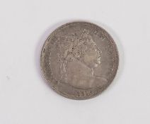 GEORGE III SILVER HALF CROWN, 1816, bull head, (EF)