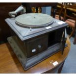 HMV GRAMOPHONE UNIT, (NOT WORKING - MISSING AMPLIFIER AND SOUND BOX)