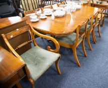 A BEVAN FUNNELL LTD. 'REPRODUXE' REGENCY STYLE DINING ROOM SUITE OF 10 PIECES, comprising EIGHT