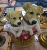 A RESIN PUPPY PATTERN STICK STAND