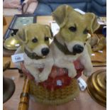 A RESIN PUPPY PATTERN STICK STAND