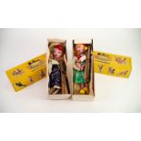 TWO BOXED PELHAM PUPPETS 'Tyrolean Girl' and Dutch Girl', in little used condition, the boxes