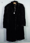 LADY'S BLACK SEAL SKIN FULL-LENGTH COAT