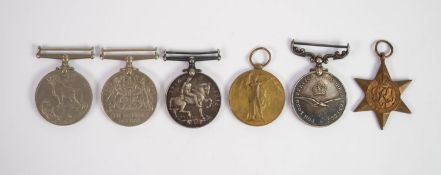 TWO WWI SERVICE MEDALS to 43282 G. E. Patience ORD. RN.; THREE WWII MEDALS , on to 355315 Cpl G.