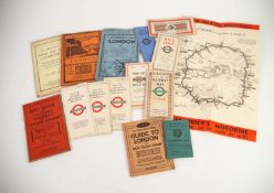 FIVE CIRCA 1920's MOTORISTS PLANS OF LONDON, produced by The Daily Sketch, Geographers Map Co Ltd.