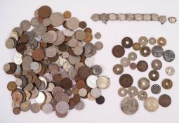 A SELECTION OF PREDOMINANTLY MID TWENTIETH CENTURY EUROPEAN AND WORLD COINS, the oriental pieces