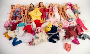COLLECTION OF FOURTEEN BARBIE AND SINDY DOLLS, two marked Mattel 1966 Philippines, another Hasbro