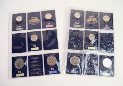 TWO 'CHANGE CHECKER' 2017 COMMEMORATIVE COIN SETS, each encapsulated and in display card, each set