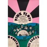 MUSIC MEMORABILIA. Iconic original concert poster for PINK FLOYD, Garden Party at the Crystal Palace