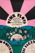 MUSIC MEMORABILIA. Iconic original concert poster for PINK FLOYD, Garden Party at the Crystal Palace