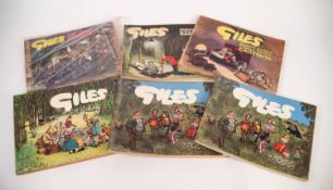 FIVE GILES CARTOON ANNUALS, to include; 7th, 8th, 10th x 2, and 27th Series (good-to-fair condition)