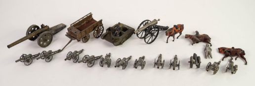 BRITAINS CIRCA 1906 HORSE DRAWN OPEN MILITARY WAGON, with one only loose seated figure (lacks tail