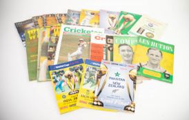 SELECTION OF CRICKET AND RUGBY UNION PROGRAMMES AND BOOKLETS, mainly early 21st Century, includes