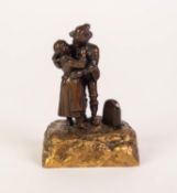 CAST FROM A MODEL BY HENRI TREMO (French, early 20th Century), SMALL BRONZE PATINATED AND PARCEL
