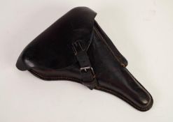 WWII GERMAN PO 8 LEATHER LUGER HOLSTER