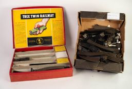A boxed Trix Twin Railway Train set, OO gauge, including LMS locomotive, with seven various