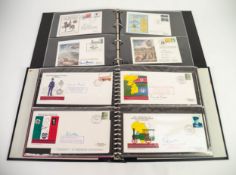 RING BINDER ALBUM OF 'ROYAL ENGINEERS COMMEMORATIVE COVERS' housed in a slip case, sixty pieces in