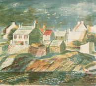 NORMAN JAQUES (1922-2014) TWO UNSIGNED AND UNTITLED COLOUR PRINTS OF MOELFRE, WALES 22 ½? X 29 ½? (