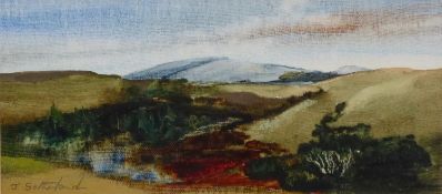 JOAN SUTHERLAND (TWENTIETH/ TWENTY FIRST CENTURY) OIL ON CANVAS ?Pennine Fells II? Signed, titled