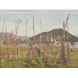 ROGER HAMPSON (1925 - 1996) OIL PAINTING ON BOARD Studor, Yugoslavia