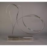 MIYAWAKI AIKO (1925-2014) STAINLESS STEEL SCULPTURE 22 ½? (57.1cm) high, 27? (68.6cm) long