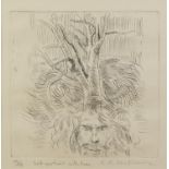 ROBERT LENKIEWICZ (1941-2002) ARTIST SIGNED LIMITED EDITION ETCHING ?Self Portrait with Tree?, (39/
