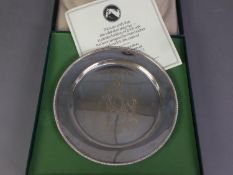DORIS LINDER DESIGN SILVER PLATE in commemoration of the achievements of the racehorse Brigadier
