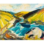 ALAN KNIGHT (b.1949) IMPASTO OIL ON CANVAS ?Boscastle? Initialled, titled and dated 2010 verso 19 ½?