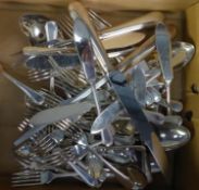 PART TABLE SERVICE OF BEAD EDGED TABLE CUTLERY, including TEN PAIRS OF FISH EATERS and a THREE PIECE