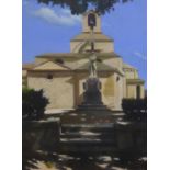 HAROLD W CRITCHLEY (1925-2001) OIL PAINTING ON CANVAS 'Monument a Noves' Signed lower right,