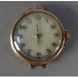 LADY'S VINTAGE 9ct GOLD WRISTWATCH with mechanical movement (c/r no strap and not working)