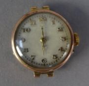 LADY'S VINTAGE 9ct GOLD WRISTWATCH with mechanical movement (c/r no strap and not working)