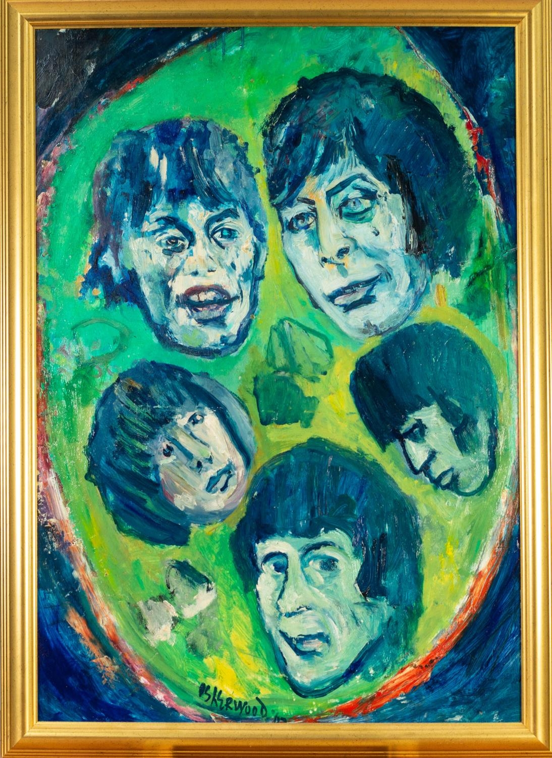 LAWRENCE JAMES ISHERWOOD (1917 - 1988) OIL PAINTING ON BOARD The Rolling ?Stones? Signed and - Image 2 of 3