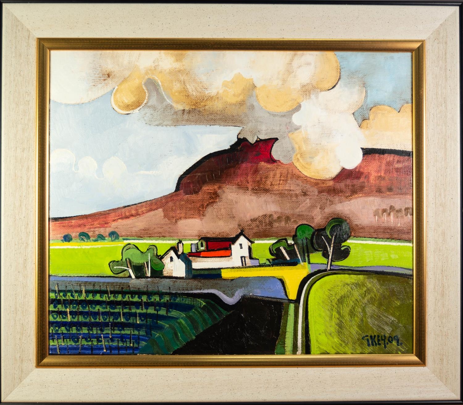 GEOFFREY KEY (b.1941) OIL ON CANVAS ?Hill Cloud? Signed and dated (20)09, titled verso and numbered: - Image 2 of 2