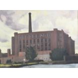 ROGER HAMPSON (1925 - 1996) OIL PAINTING ON CANVAS 'Manchester Mills' Signed lower right
