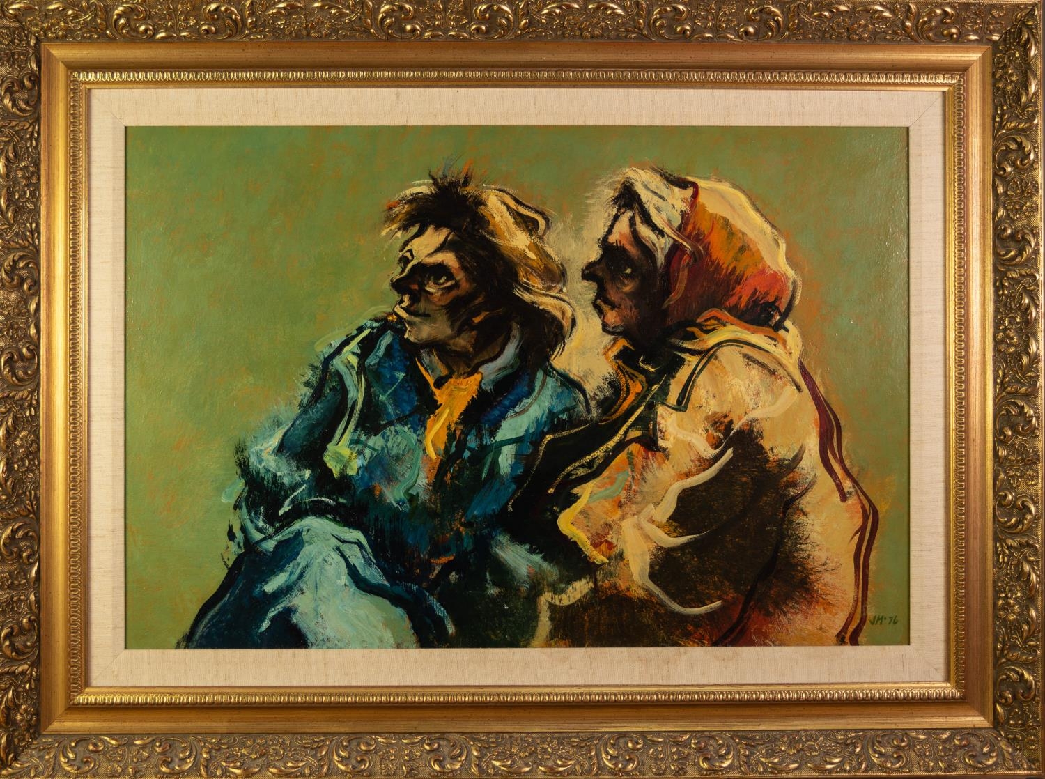 JOHN MCCOMBS (b.1943) OIL ON BOARD The Bargain Hunters Initialled and dated (19)76 17? x 25 ¾? (43. - Image 2 of 2