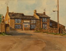 CONSTANCE M. CROSSLEY (TWENTIETH CENTURY) WATERCOLOUR DRAWING ?Royal Oak Inn, Heights? Signed,